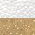 Des surfaces texturées blanches et brunes avec des motifs circulaires se rencontrent horizontalement.