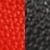 Gros plan d'un tissu texturé rouge et noir côte à côte.