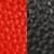 Gros plan d'un tissu texturé rouge et noir côte à côte.