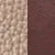 Gros plan de deux textures : une texture beige semblable à un galet à gauche et une surface lisse marron à droite, séparées par une ligne verticale.