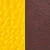 Une surface jaune texturée à côté d'une surface brune lisse, divisée verticalement.