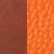 Image divisée : le côté gauche montre une texture lisse, brun rougeâtre ; le côté droit affiche un motif texturé orange.
