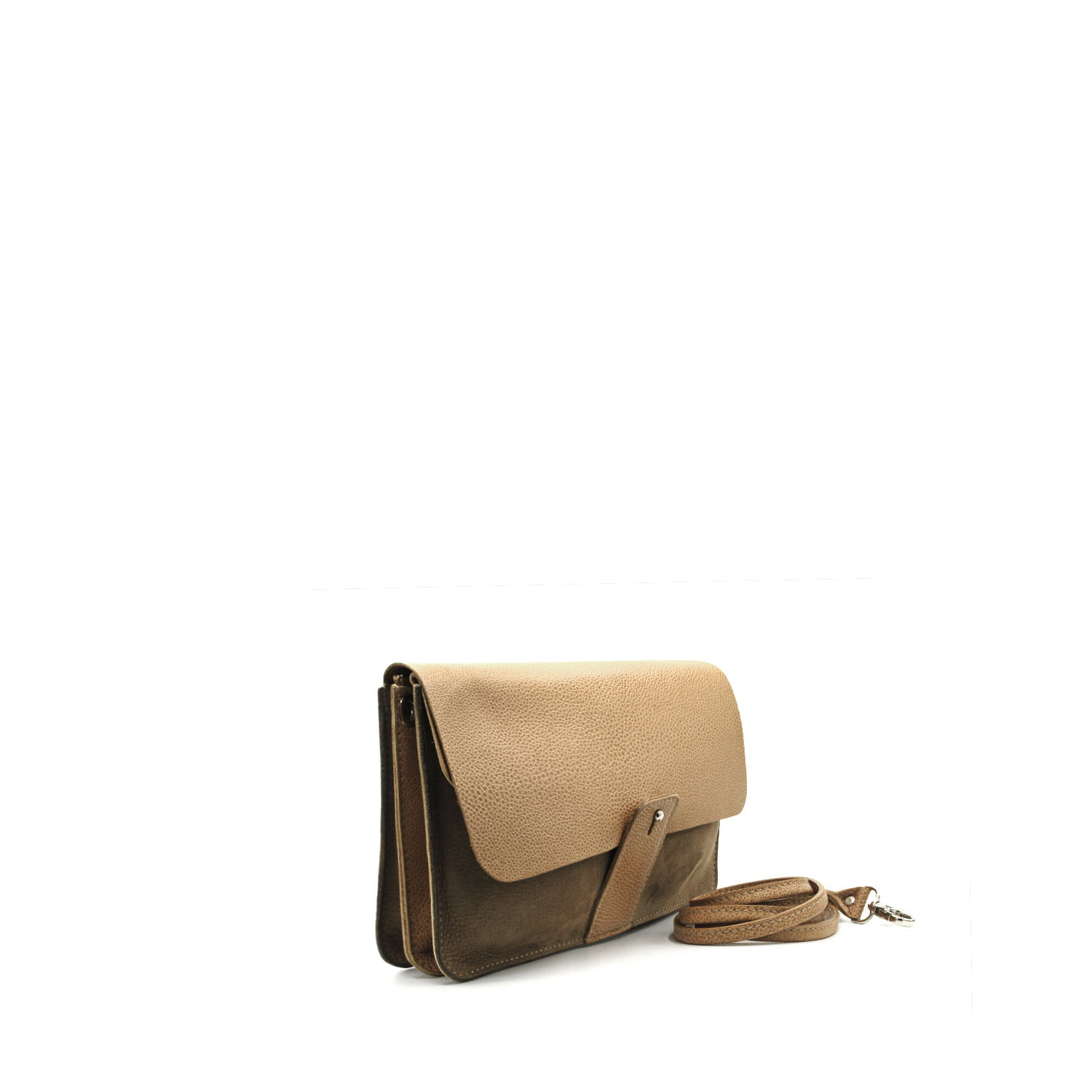 Sac Bandoulière Petit Format En Cuir Beige Stéphane KELIAN Paris - Doublure Et Sangle Dorées