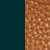 Image divisée : le côté gauche est vert foncé uni, le côté droit montre un gros plan d'une surface texturée orange-brun avec un motif en nid d'abeille.