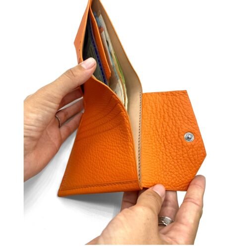 portefeuille-mini-orange-cuir-graine-made-in-france